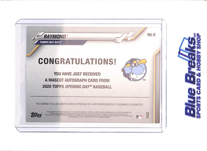 2020 Topps Opening Day - Raymond - Autograph - Tampa Bay Rays - Baseball - #MA-R