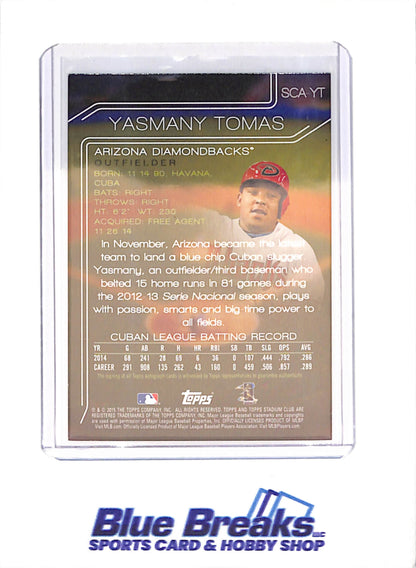 2015 Topps Stadium Club - Yasmany Tomas - Autograph - RC - Arizona Diamondbacks - Baseball - #SCA-YT