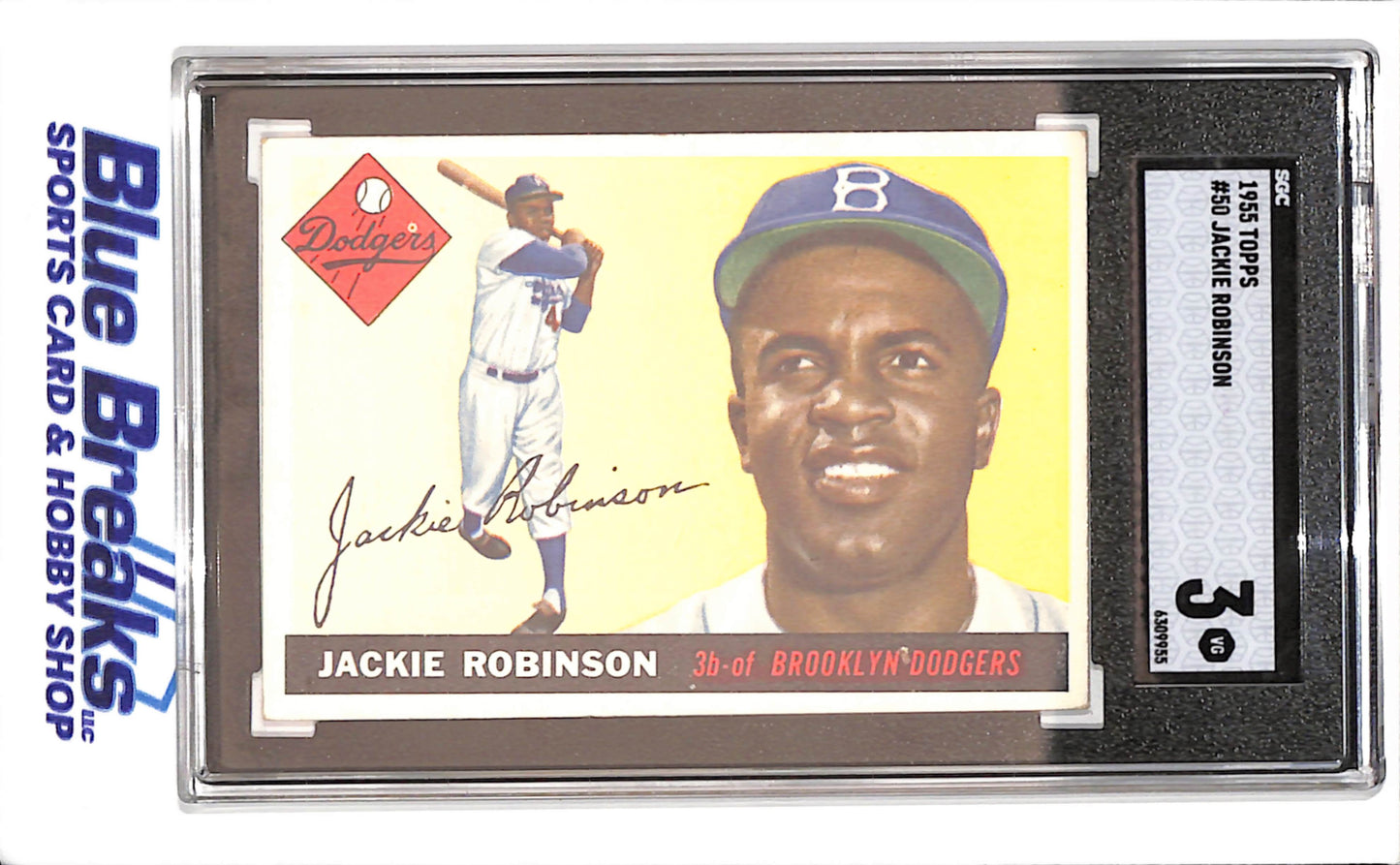 1955 Topps - Jackie Robinson - SGC 3 - Brooklyn Dodgers - Baseball - #50 - Drop