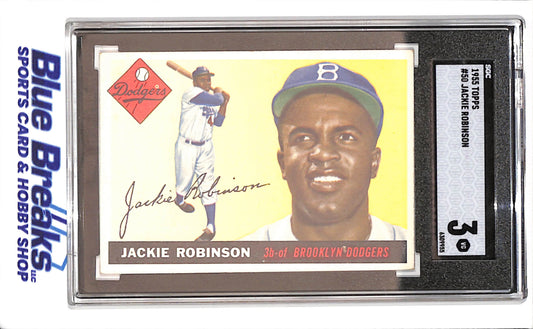 1955 Topps - Jackie Robinson - SGC 3 - Brooklyn Dodgers - Baseball - #50 - Drop