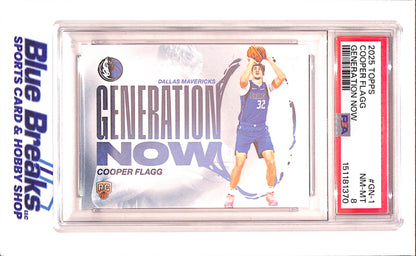 2025 Topps - Cooper Flagg - Generation Now - RC - PSA 8 - Dallas Mavericks - Basketball - #GN-1 - Drop