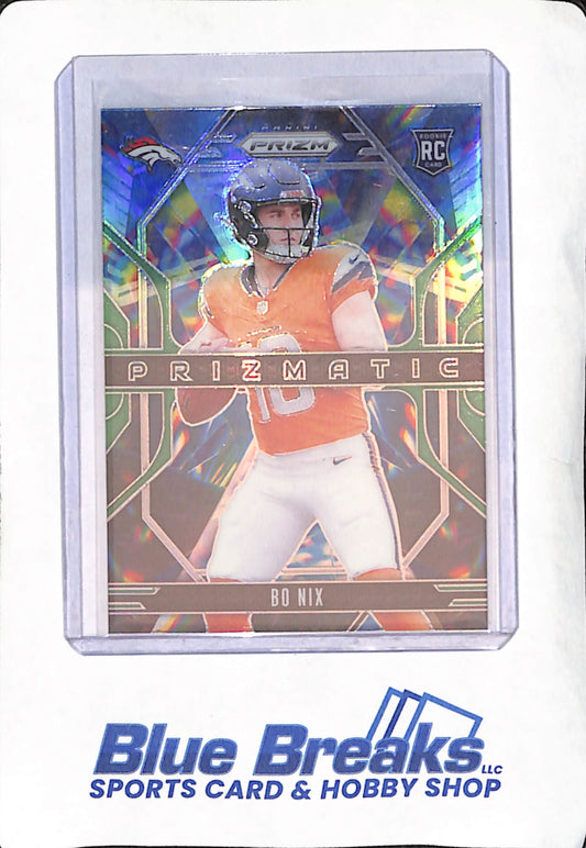 2024 Panini Prizm - Bo Nix - Green Prizmatic - RC - Denver Broncos - Football - #11