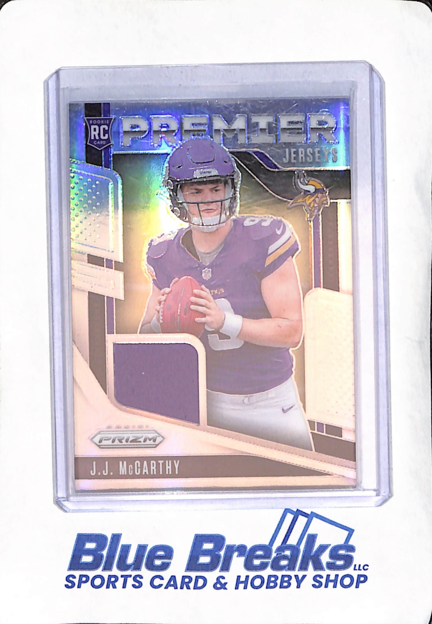 2024  Panini Prizm - J.J. McCarthy - Silver Premier Jerseys - RC - Minnesota Vikings - Football - #PJ-JJM