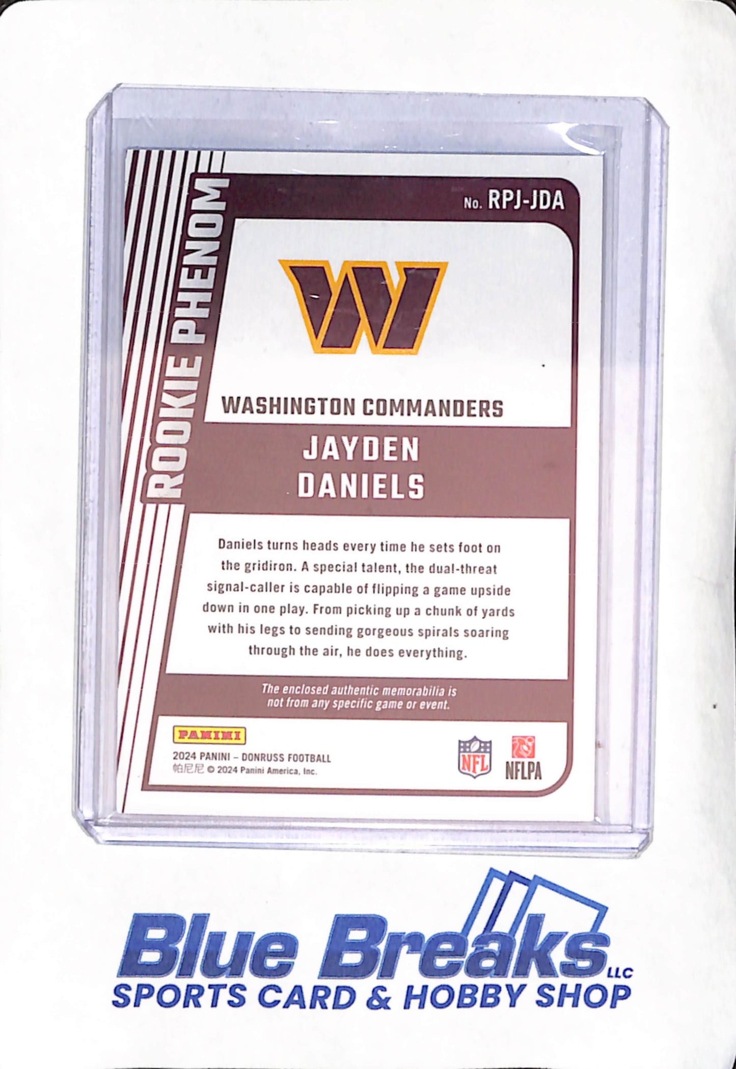 2024 Panini Donruss - Jayden Daniels - Rookie Phenoms Patch - Washington Commanders - Football - #RPJ-JDA