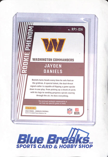 2024 Panini Donruss - Jayden Daniels - Rookie Phenoms Patch - Washington Commanders - Football - #RPJ-JDA