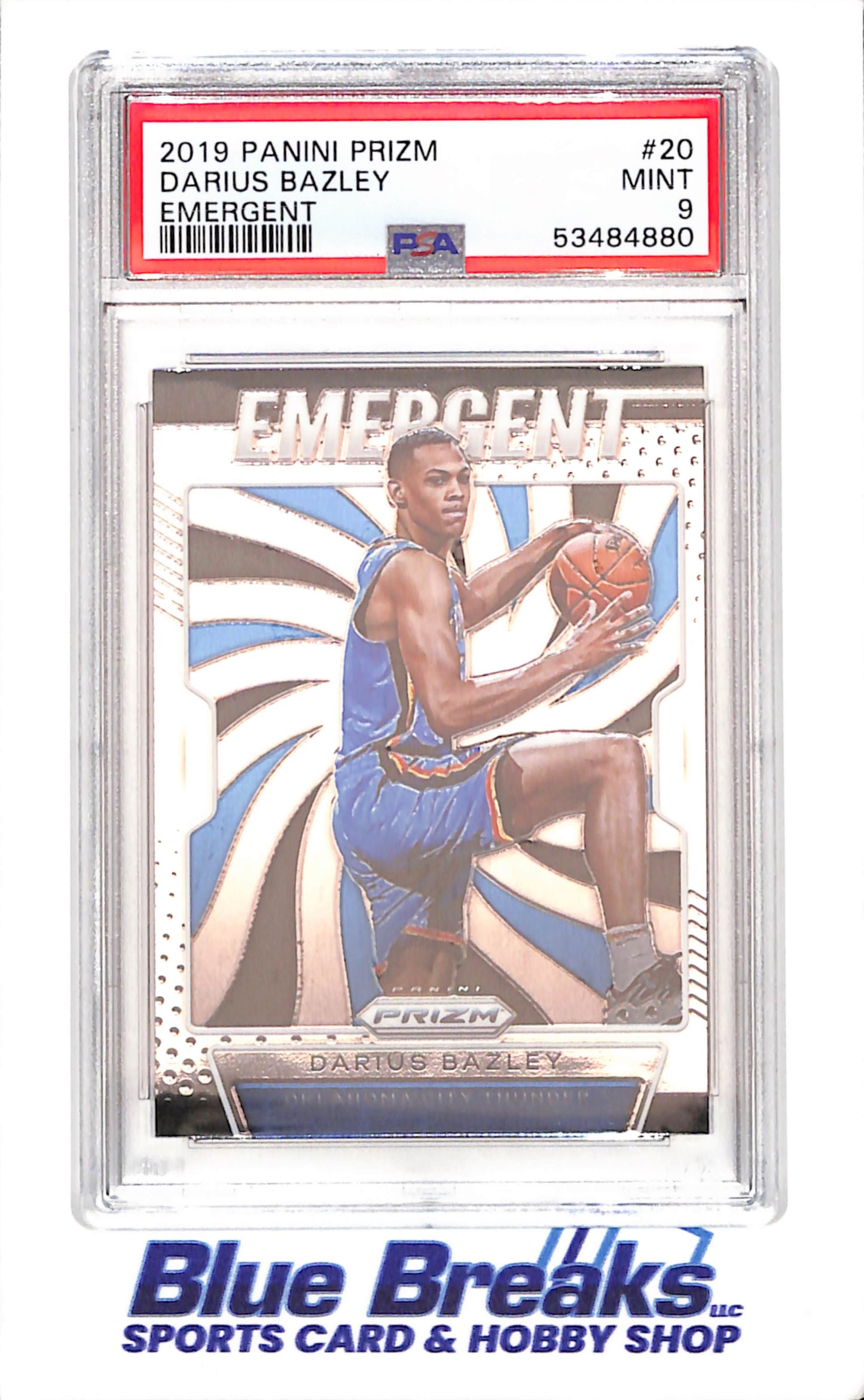 2019 Panini - Prizm - Emergent - Darius Bazley - #20 - PSA 9 - basketball - Thunder