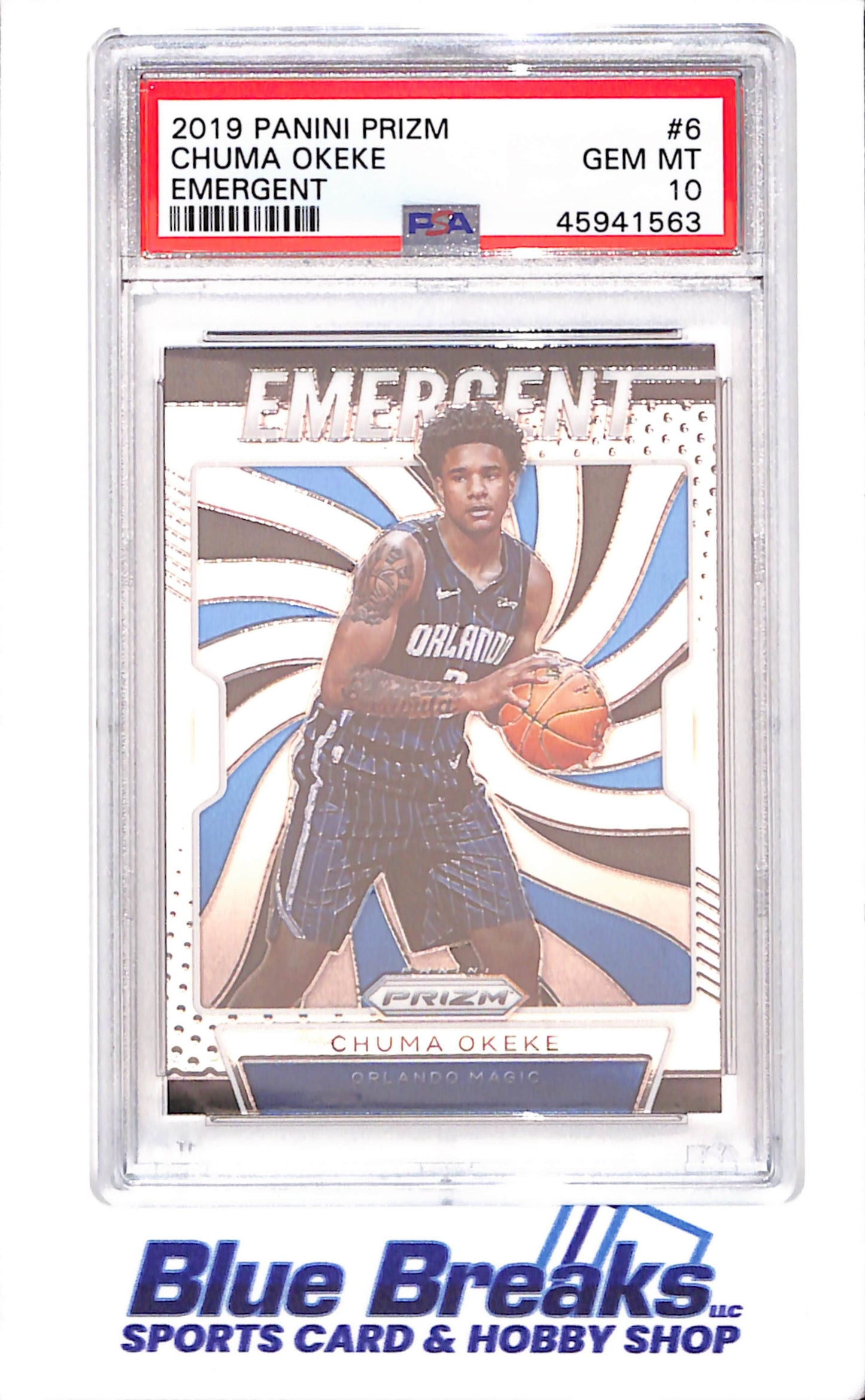2019 Panini - Prizm - Emergent - Chuma Okeke - #6 - PSA 10 - basketball - Magic