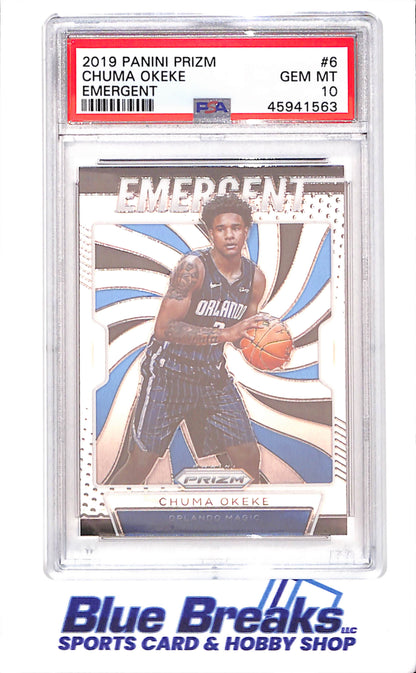 2019 Panini - Prizm - Emergent - Chuma Okeke - #6 - PSA 10 - basketball - Magic