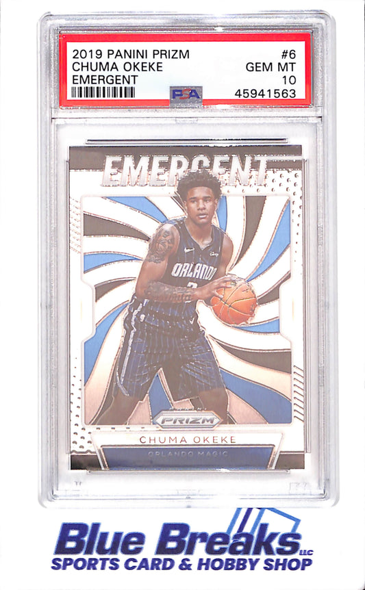 2019 Panini - Prizm - Emergent - Chuma Okeke - #6 - PSA 10 - basketball - Magic