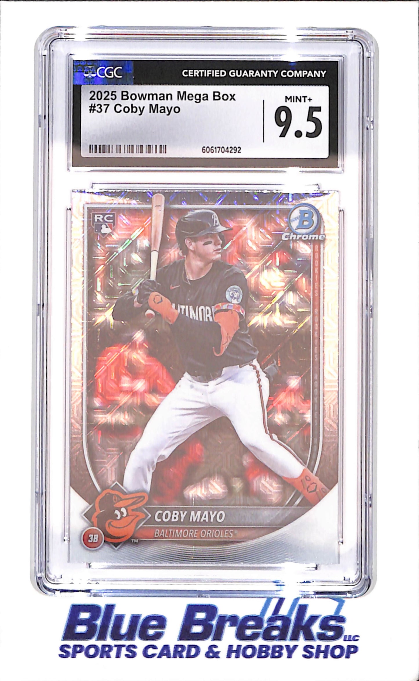 2025 Bowman - Mega Box - Coby Mayo - RC - #37 - CGC 9.5 - baseball - Orioles