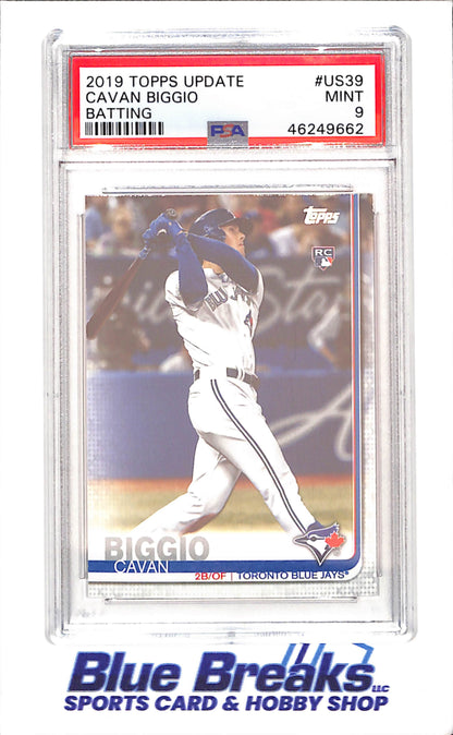 2019 Topps - Update - Batting - Cavan Biggio - RC - #US39 - PSA 9 - baseball - Blue Jays