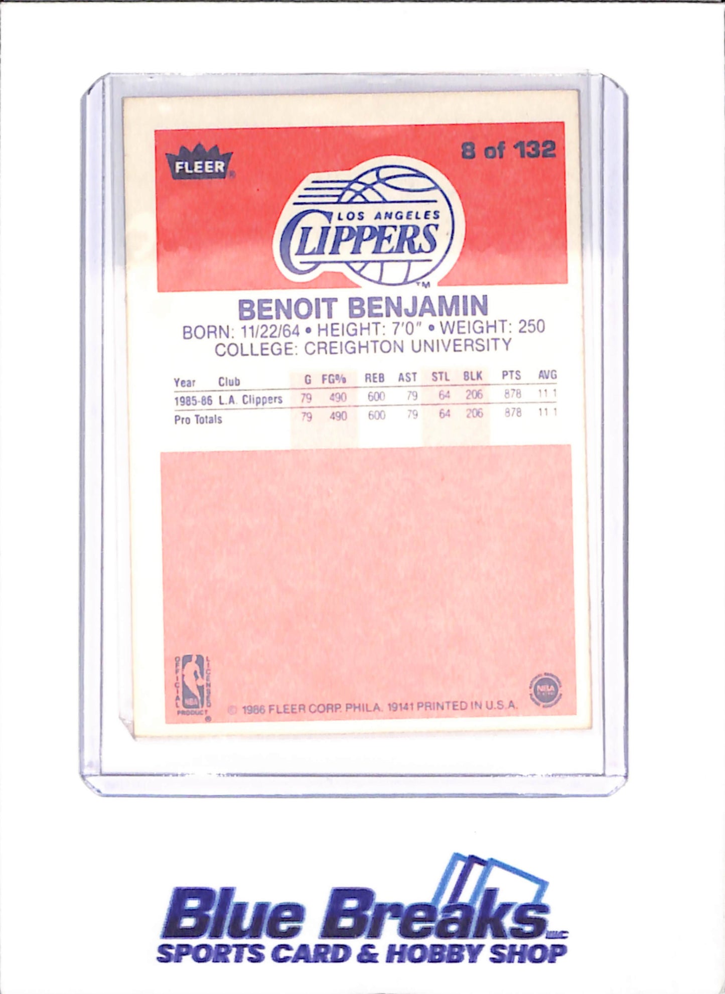 1986 Fleer Basketball Set 1-132 (No Stickers) - Michael Jordan - Complete Set