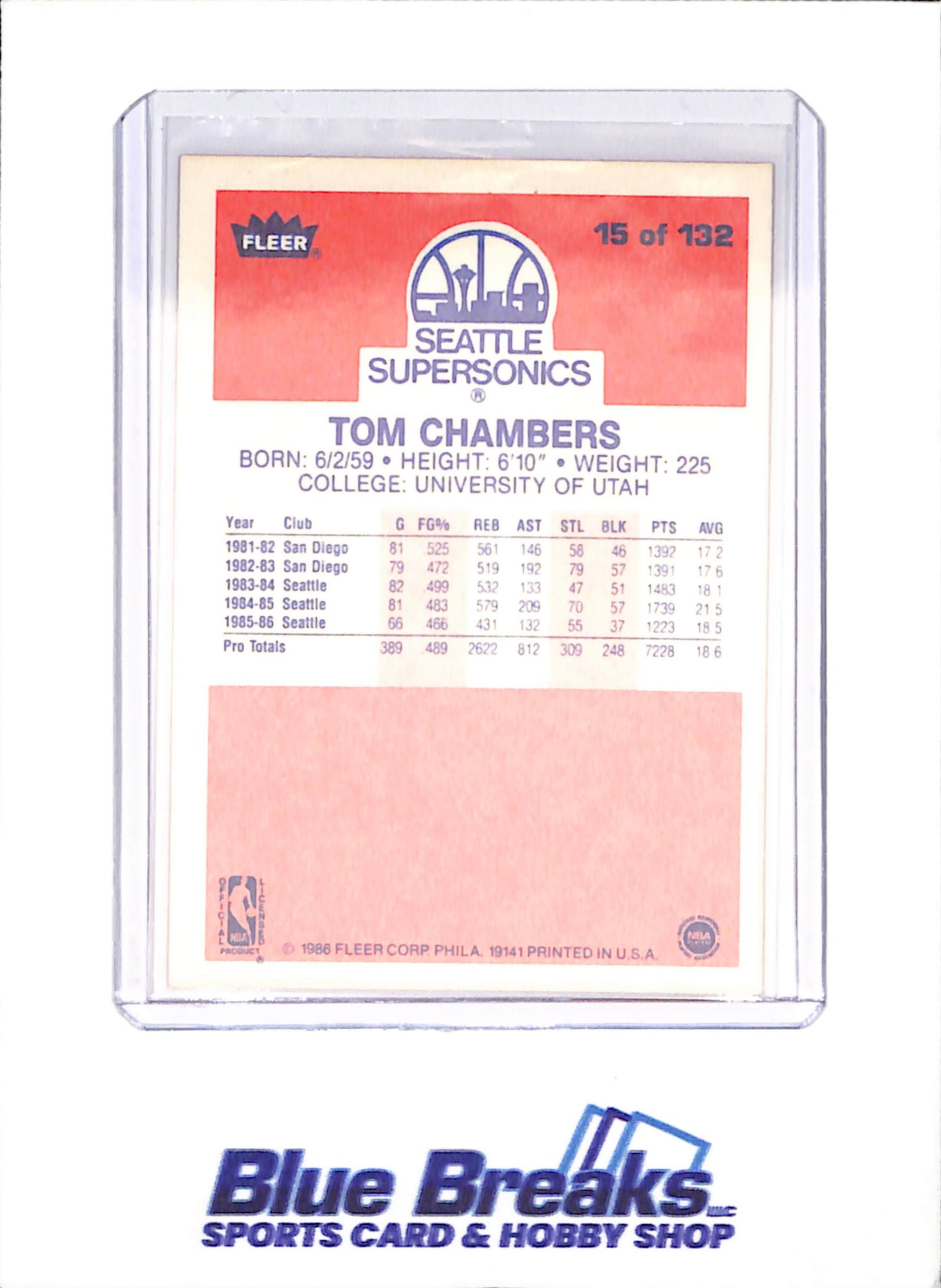 1986 Fleer Basketball Set 1-132 (No Stickers) - Michael Jordan - Complete Set
