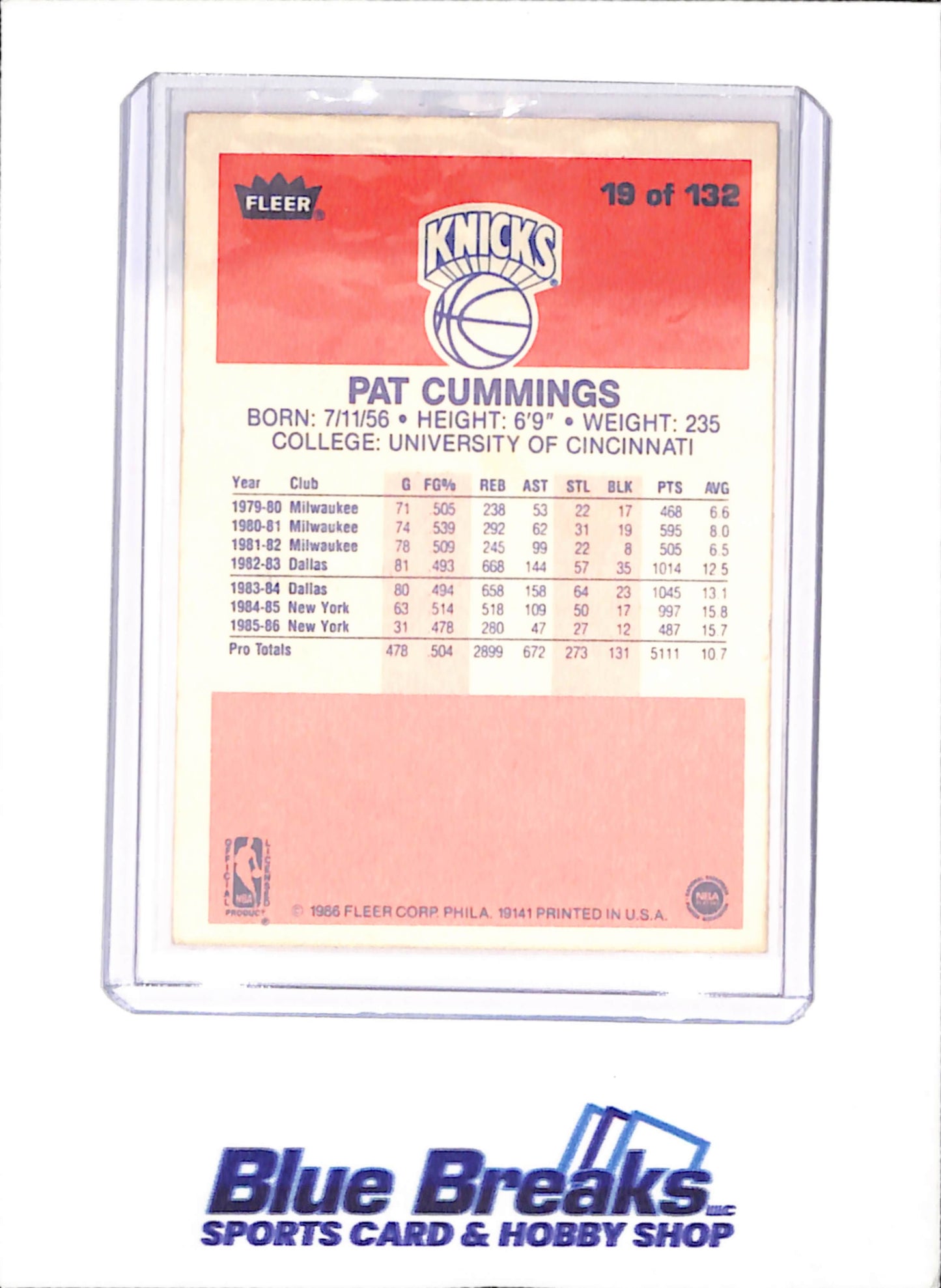 1986 Fleer Basketball Set 1-132 (No Stickers) - Michael Jordan - Complete Set