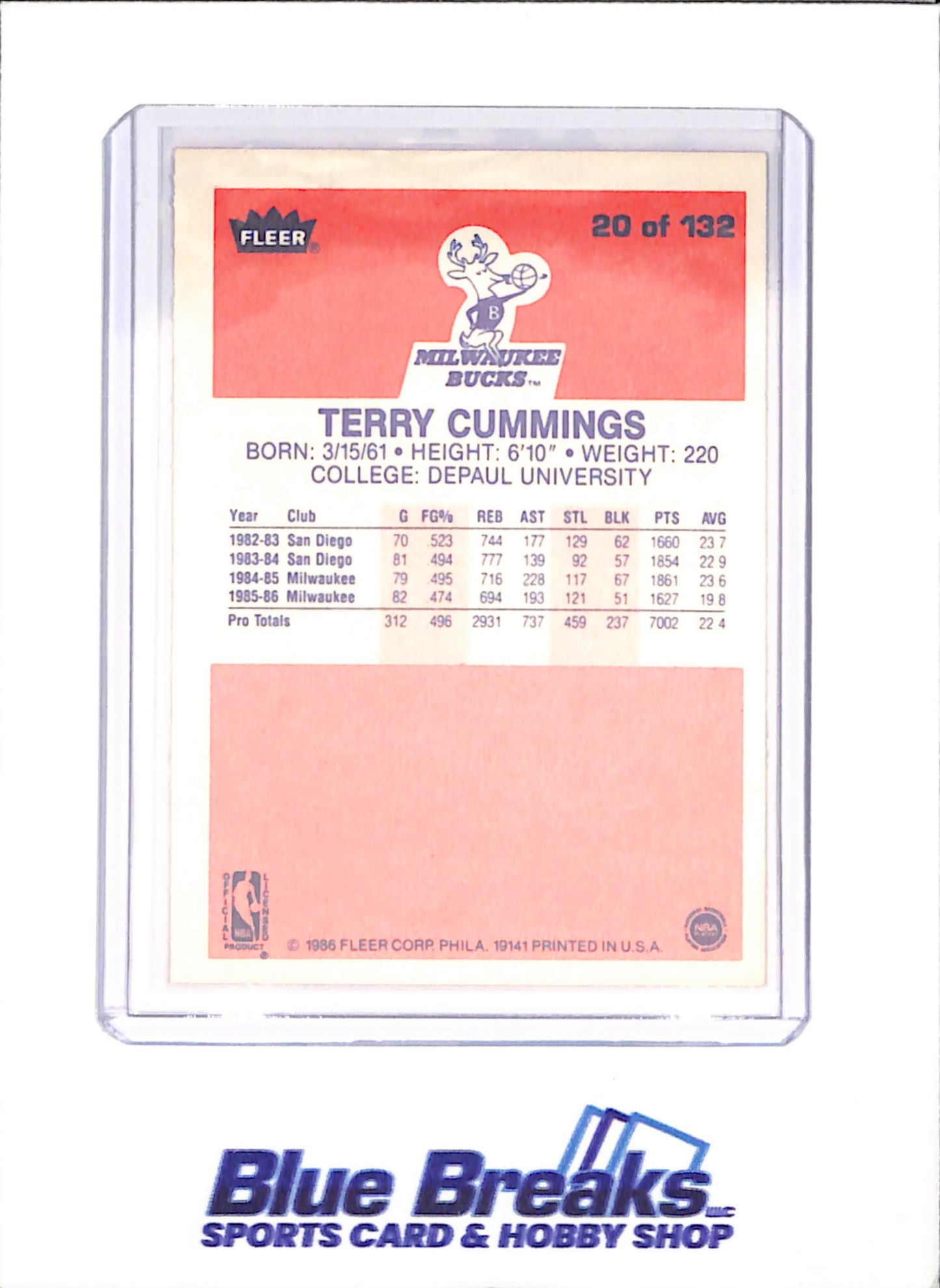 1986 Fleer Basketball Set 1-132 (No Stickers) - Michael Jordan - Complete Set