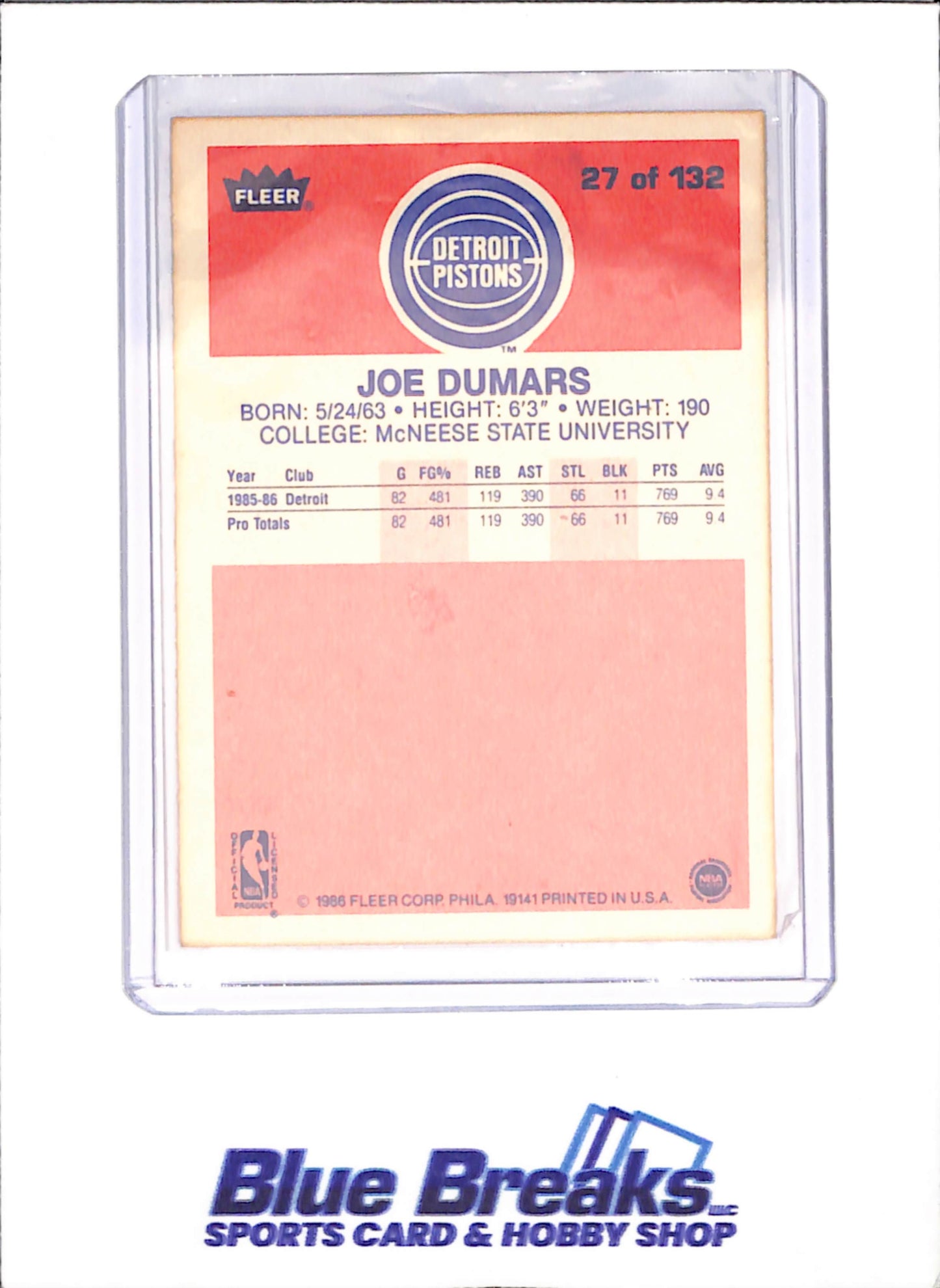 1986 Fleer Basketball Set 1-132 (No Stickers) - Michael Jordan - Complete Set