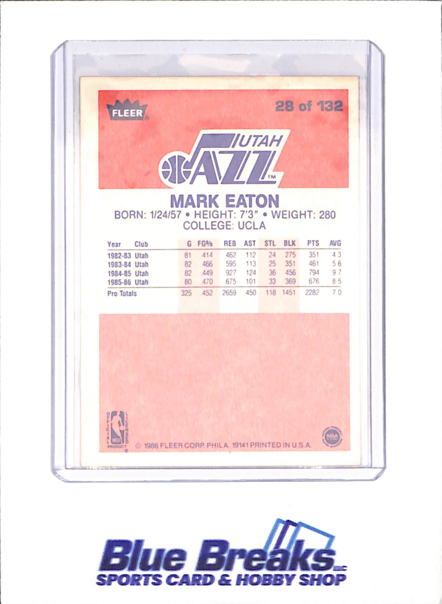 1986 Fleer Basketball Set 1-132 (No Stickers) - Michael Jordan - Complete Set