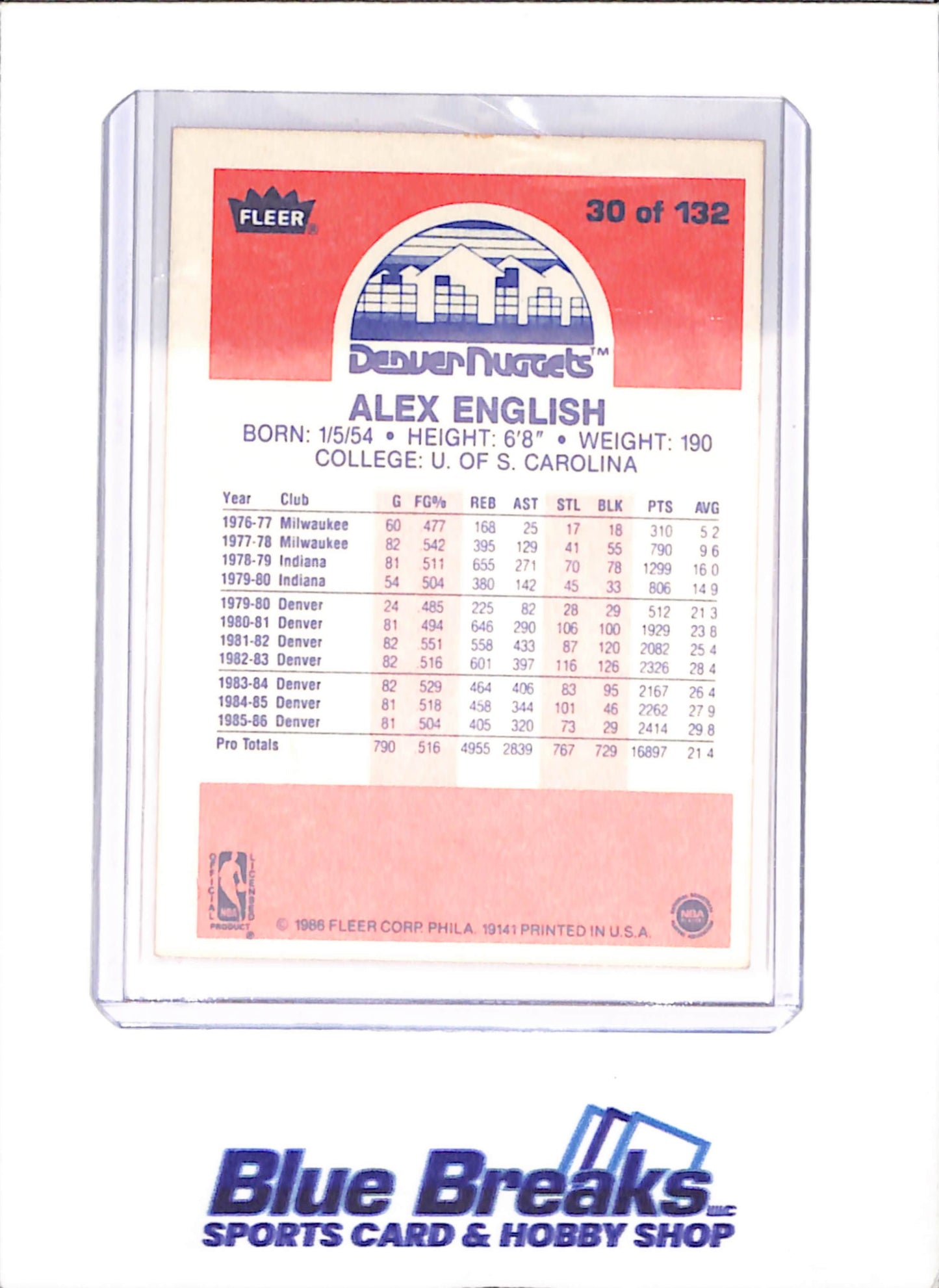 1986 Fleer Basketball Set 1-132 (No Stickers) - Michael Jordan - Complete Set