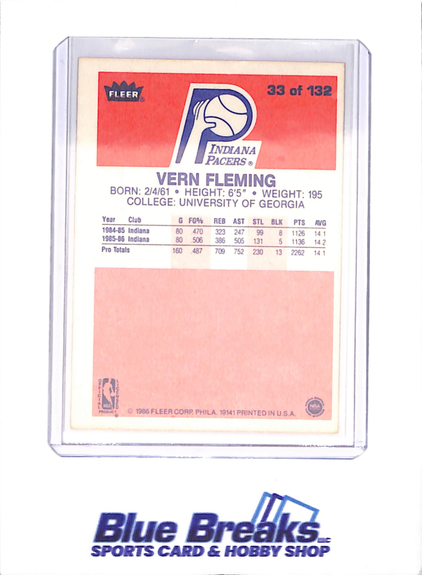 1986 Fleer Basketball Set 1-132 (No Stickers) - Michael Jordan - Complete Set
