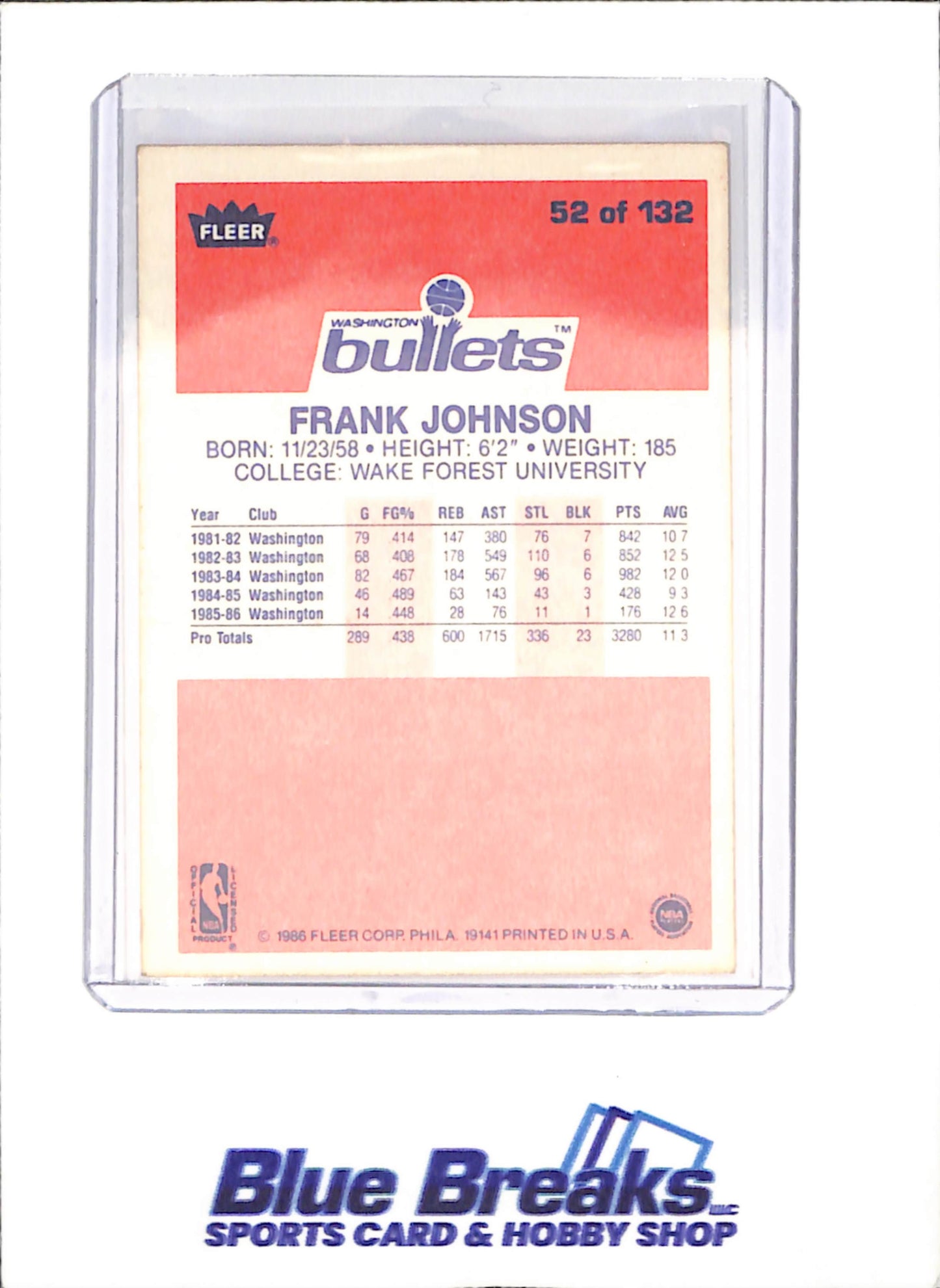 1986 Fleer Basketball Set 1-132 (No Stickers) - Michael Jordan - Complete Set