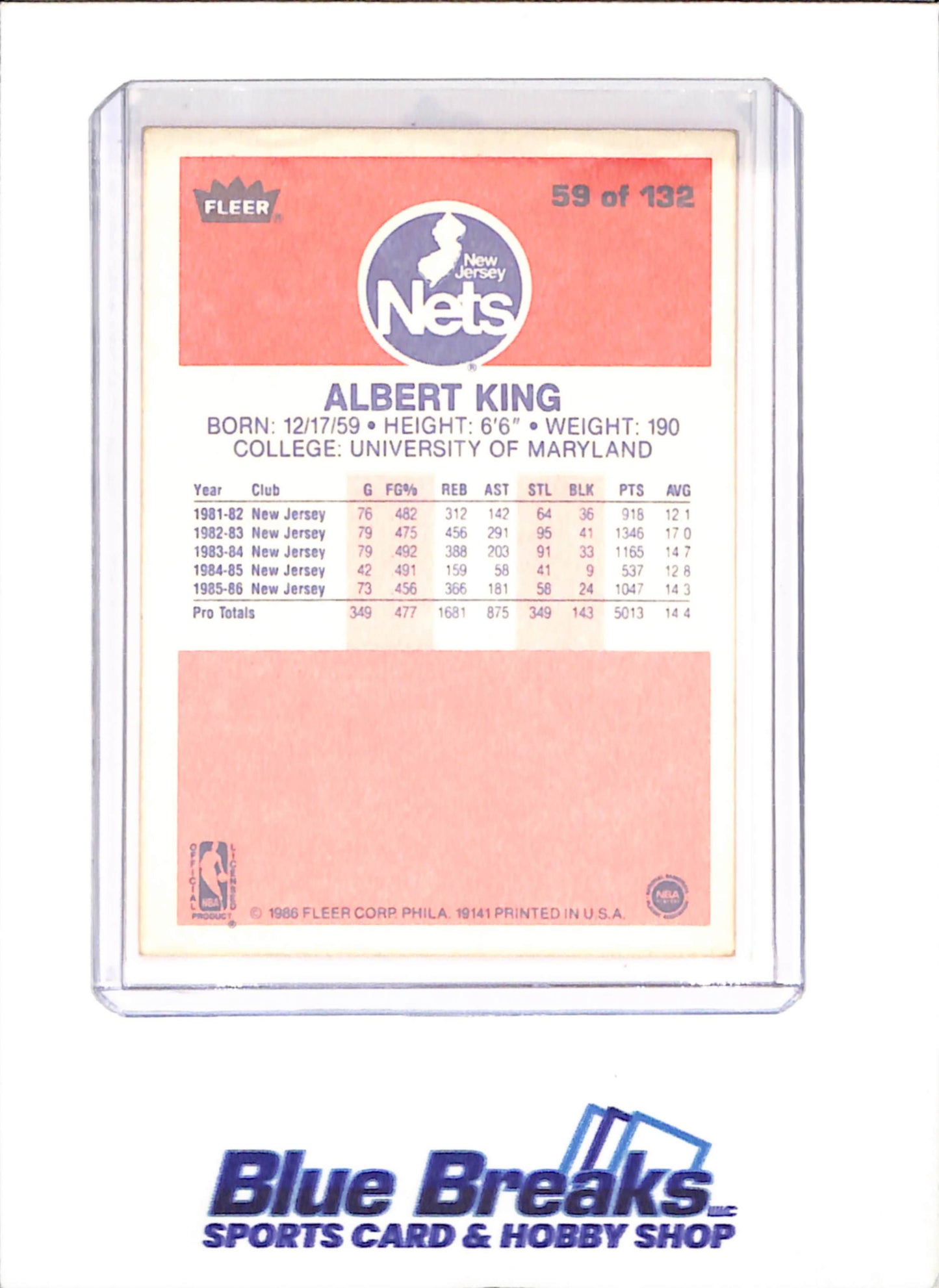 1986 Fleer Basketball Set 1-132 (No Stickers) - Michael Jordan - Complete Set