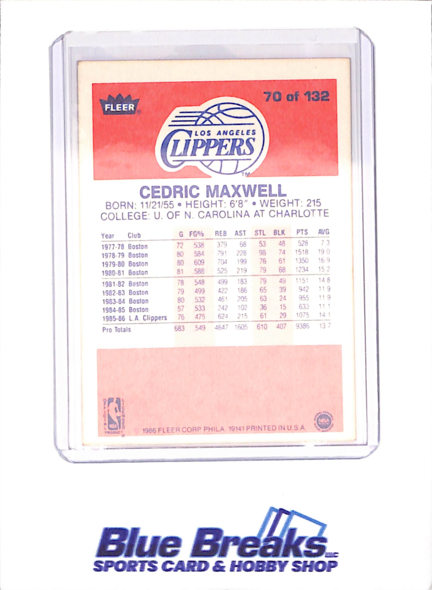 1986 Fleer Basketball Set 1-132 (No Stickers) - Michael Jordan - Complete Set