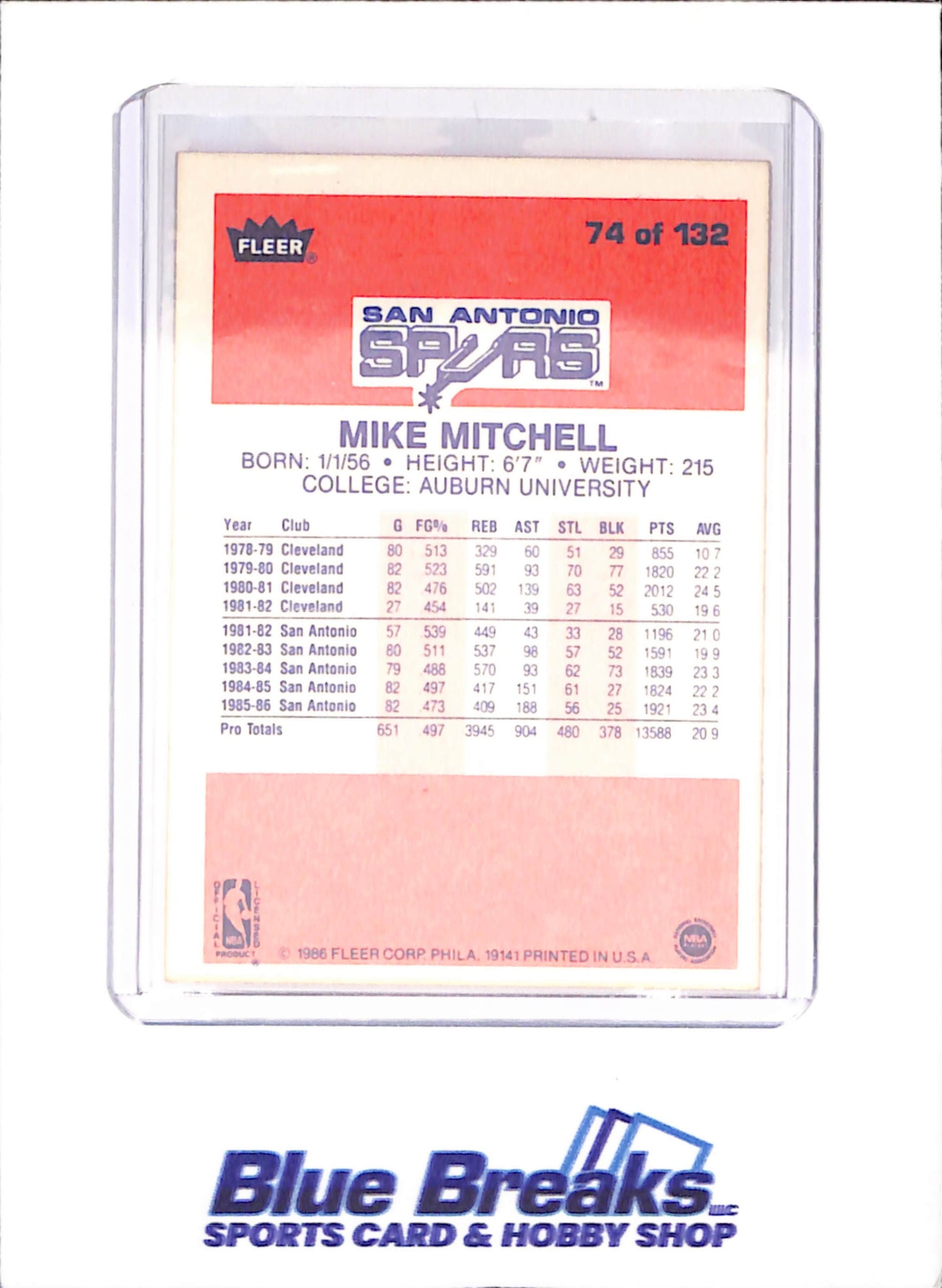 1986 Fleer Basketball Set 1-132 (No Stickers) - Michael Jordan - Complete Set