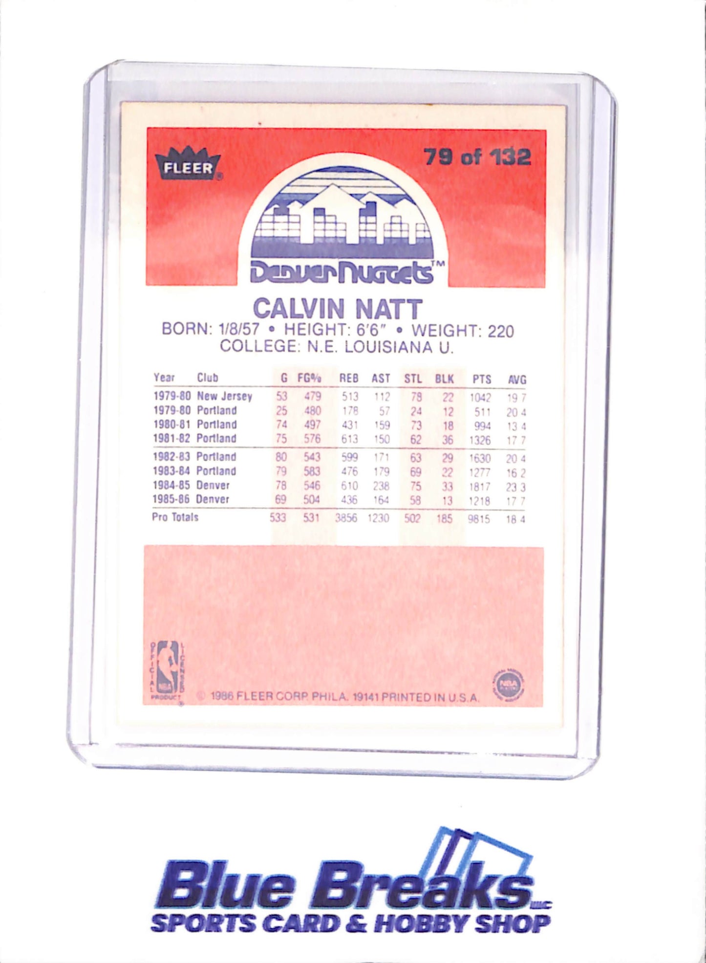 1986 Fleer Basketball Set 1-132 (No Stickers) - Michael Jordan - Complete Set