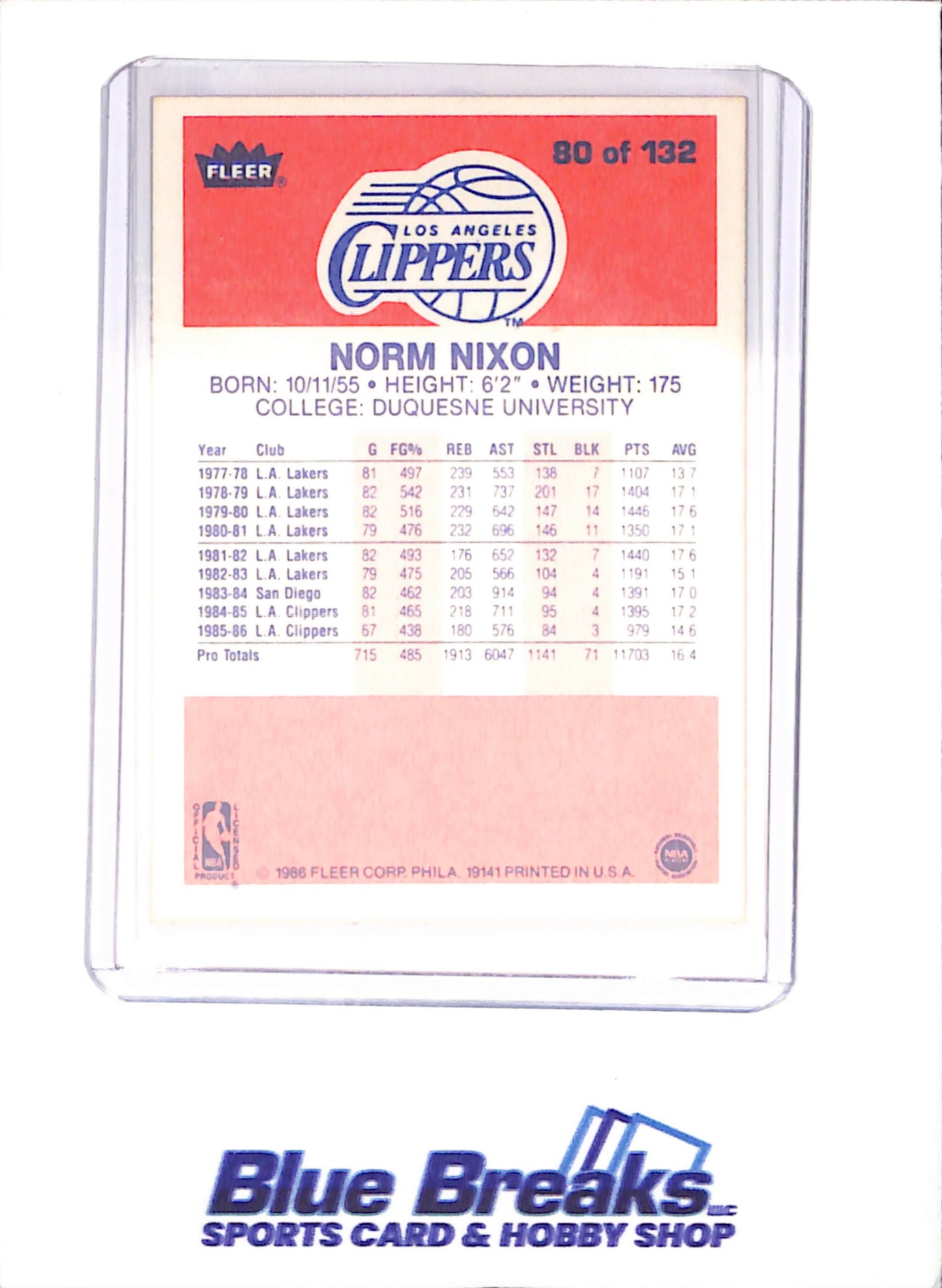 1986 Fleer Basketball Set 1-132 (No Stickers) - Michael Jordan - Complete Set