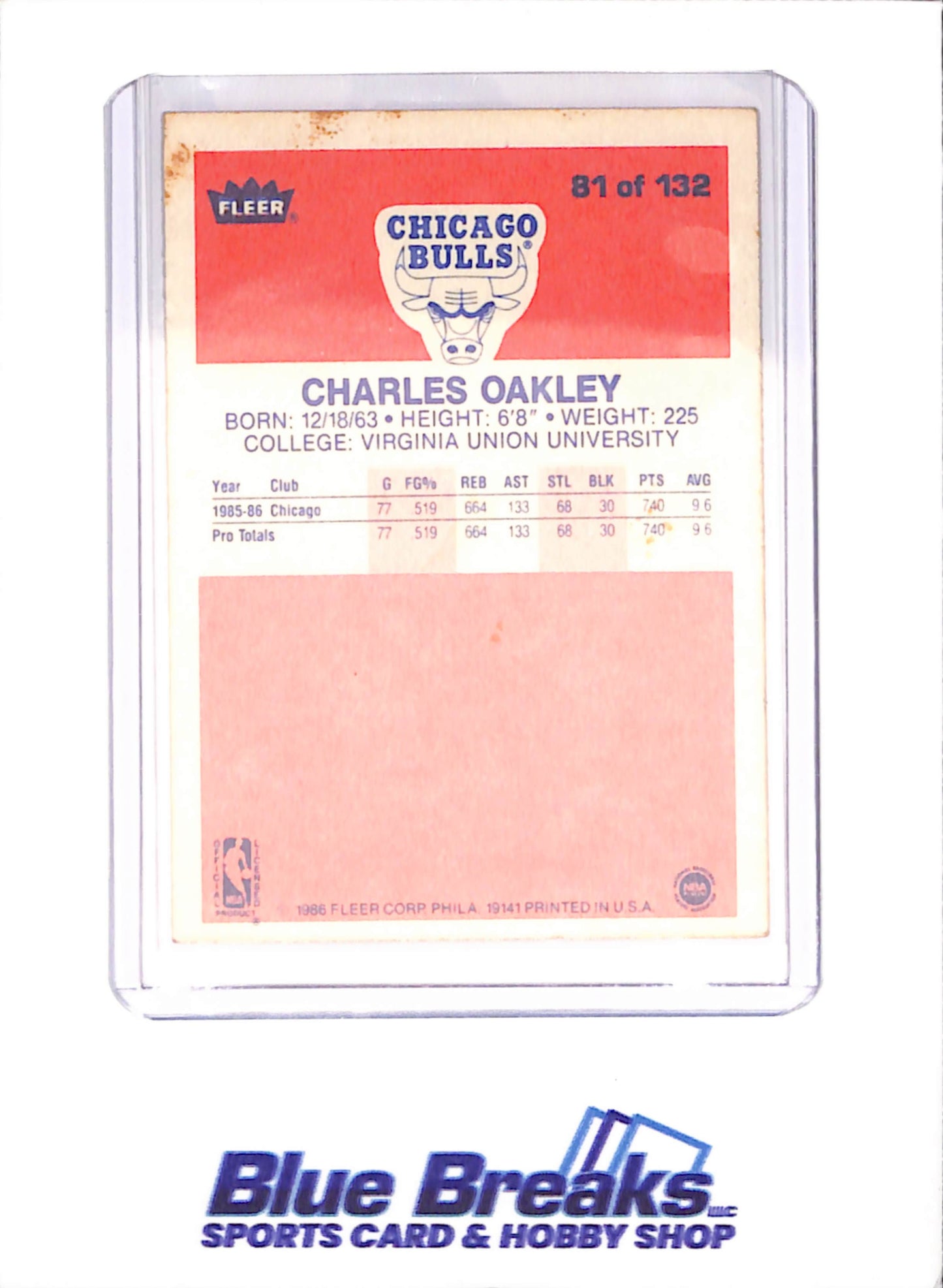 1986 Fleer Basketball Set 1-132 (No Stickers) - Michael Jordan - Complete Set