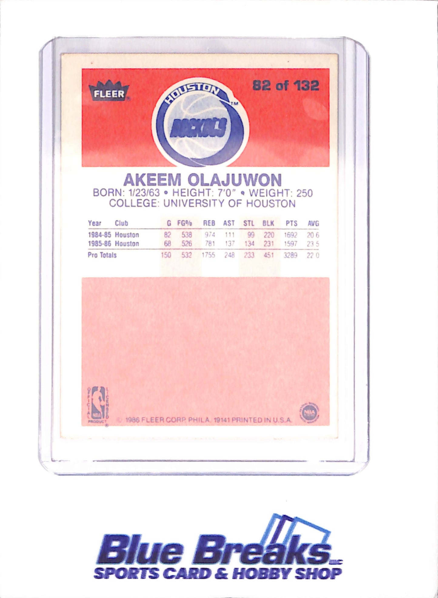 1986 Fleer Basketball Set 1-132 (No Stickers) - Michael Jordan - Complete Set