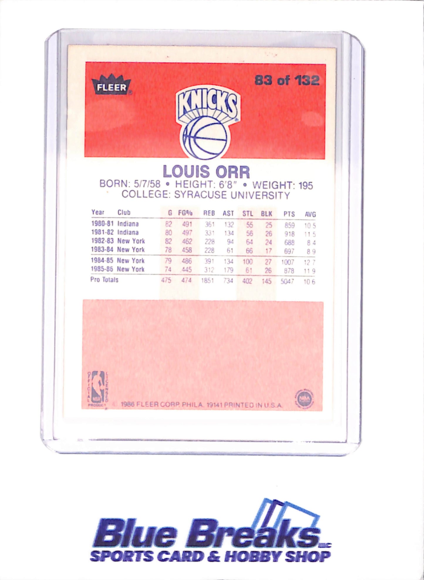 1986 Fleer Basketball Set 1-132 (No Stickers) - Michael Jordan - Complete Set