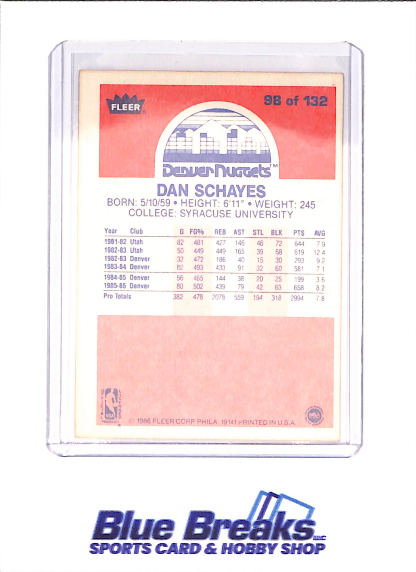 1986 Fleer Basketball Set 1-132 (No Stickers) - Michael Jordan - Complete Set