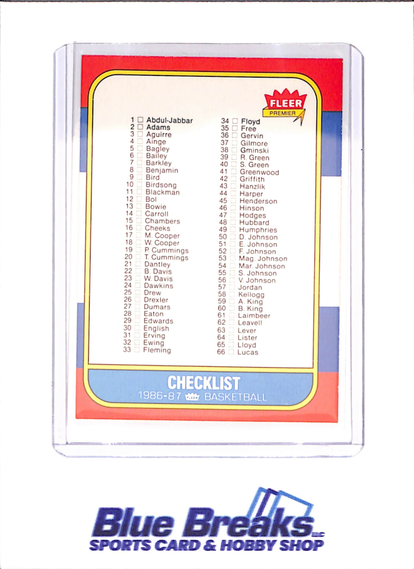 1986 Fleer Basketball Set 1-132 (No Stickers) - Michael Jordan - Complete Set
