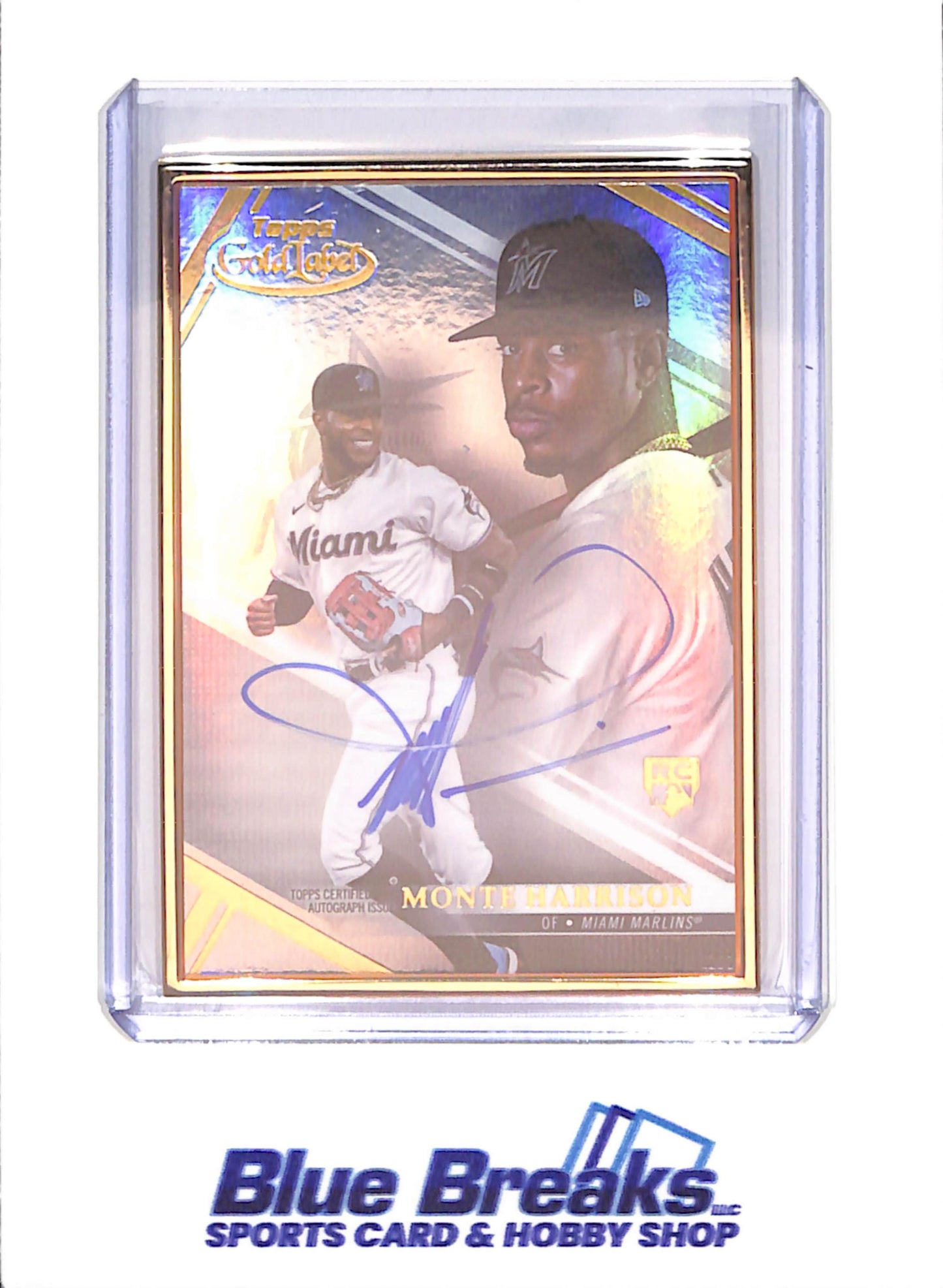 2021 Topps Gold Label - Monte Harrison - Autograph - RC - Miami Marlins - Baseball - #FA-MH