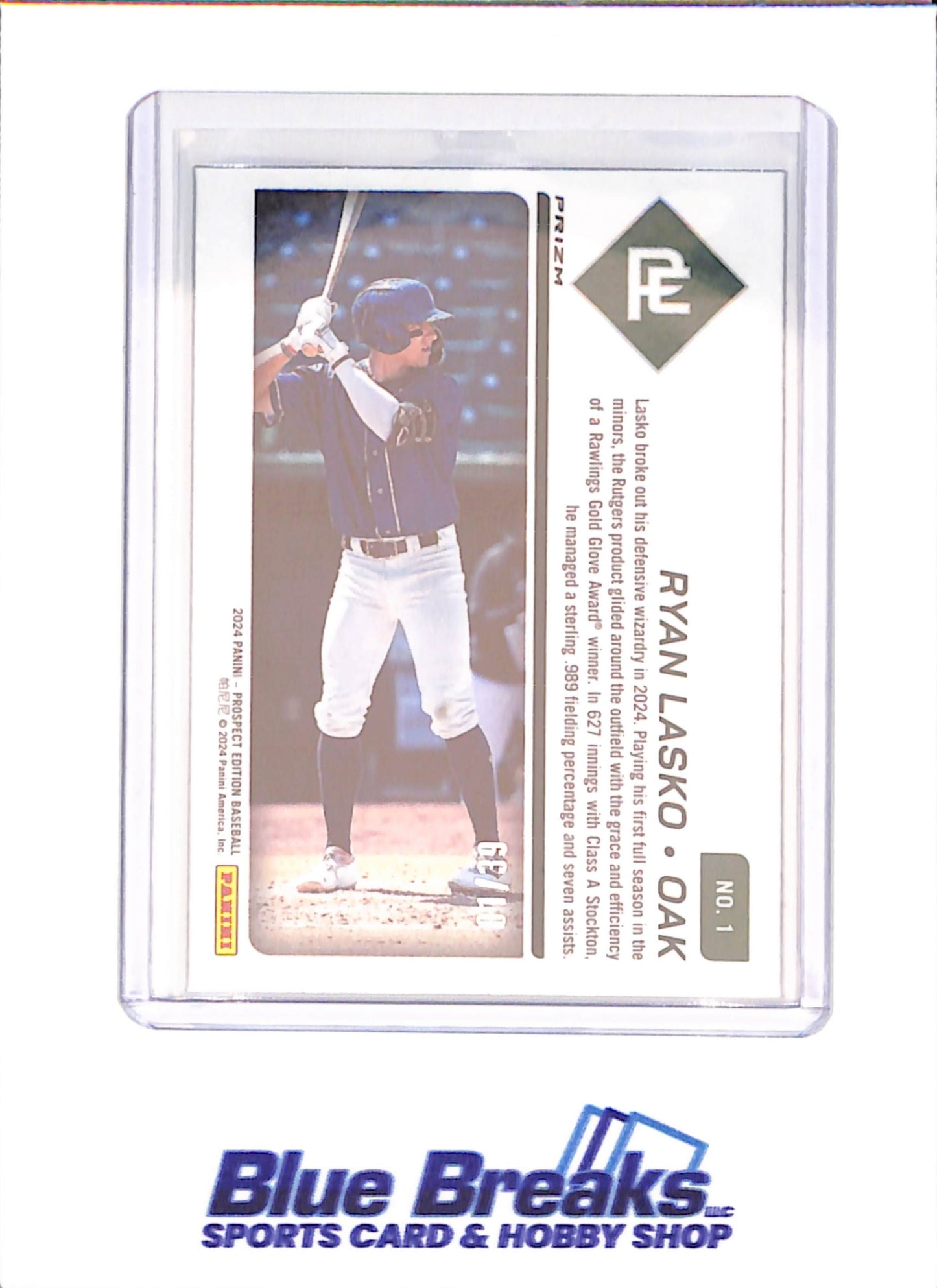 2024 Panini Prospect Edition - Ryan Lasko - 1/39 - Oakland Athletics - Baseball - #1