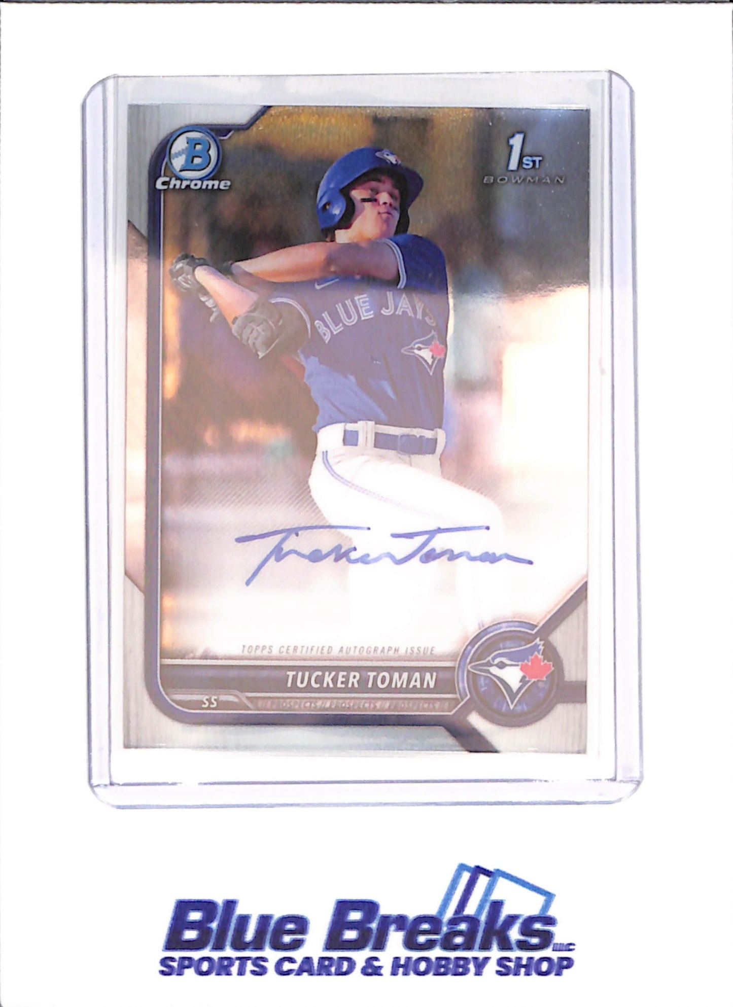 2022 Bowman Chrome - Tucker Toman - 1st Bowman Autograph - Toronto Blue Jays - Baseball - #CDA-TT