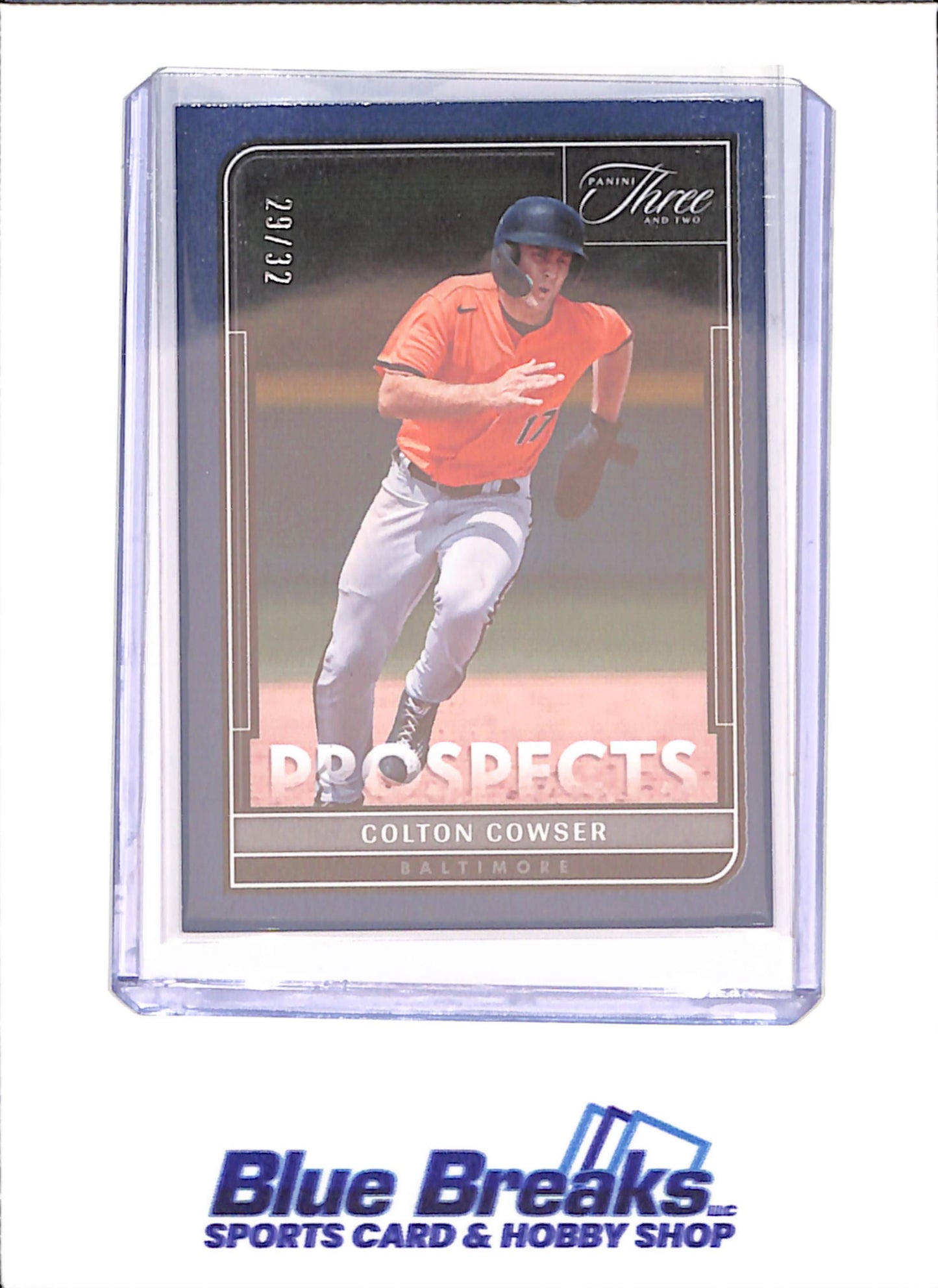 2022 Panini Three and Two - Colton Cowser - Prospects - 29/32 - Baltimore Orioles - Baseball - #P-25