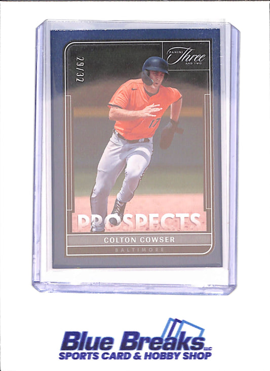 2022 Panini Three and Two - Colton Cowser - Prospects - 29/32 - Baltimore Orioles - Baseball - #P-25