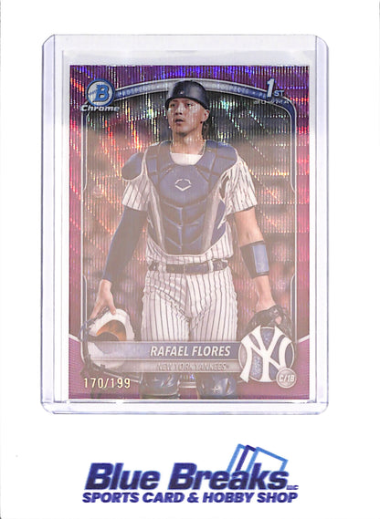 2025 Bowman Chrome - Rafael Flores - 1st Bowman Fuchsia Wave - 170/199 - #BCP-34