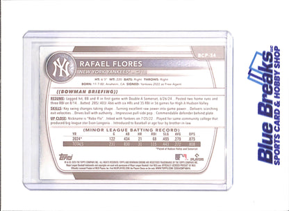 2025 Bowman Chrome - Rafael Flores - 1st Bowman Fuchsia Wave - 170/199 - #BCP-34