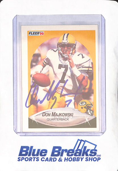 1990 Fleer - Don Majikowski - In Person Autograph - Green Bay Packers - Football - Beckett Authentication - #175