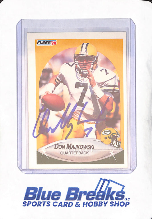 1990 Fleer - Don Majikowski - In Person Autograph - Green Bay Packers - Football - Beckett Authentication - #175