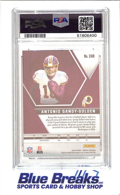 2020 Panini Mosaic - Antonio Candy - Golden - RC - PSA 9 - Washington Nationals - Football - #240