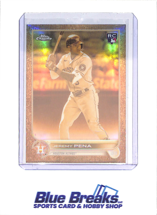 2022 Topps Chrome Gilded - Jeremy Pena - RC - 83/199 - Houston Astros - Baseball - #159