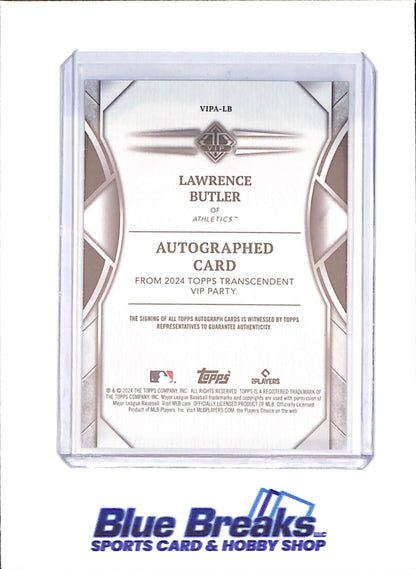 2024 Topps Transcendant VIP - Lawrence Butler - Autograph - RC - 13/15 - Oakland Athletics - Baseball - #VIP-LB