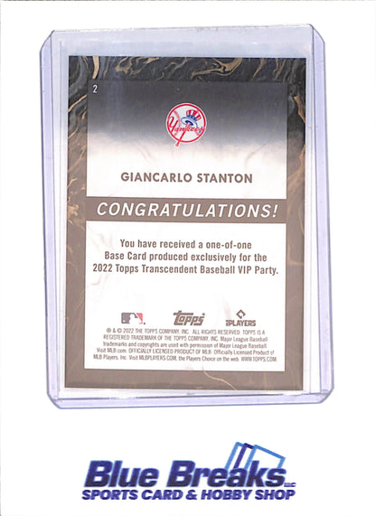 2022 Topps Transcendent VIP Collection - Giancarlo Stanton - One of One - New York Yankees - Baseball - #2