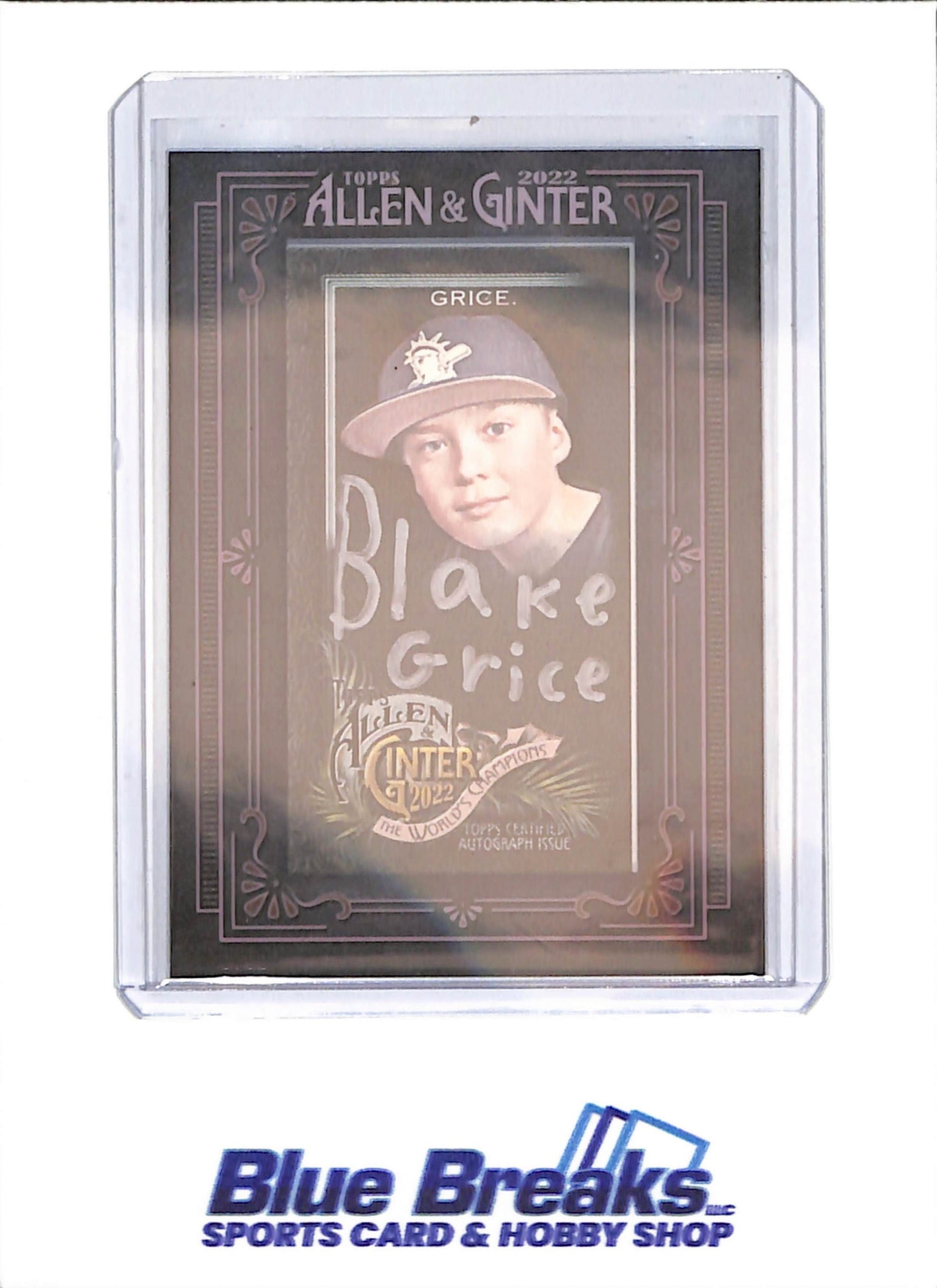 2022 Topps Allen & Ginter - Blake Grice - Mini Framed Autograph - 8/10 - Baseball - #MA-BG