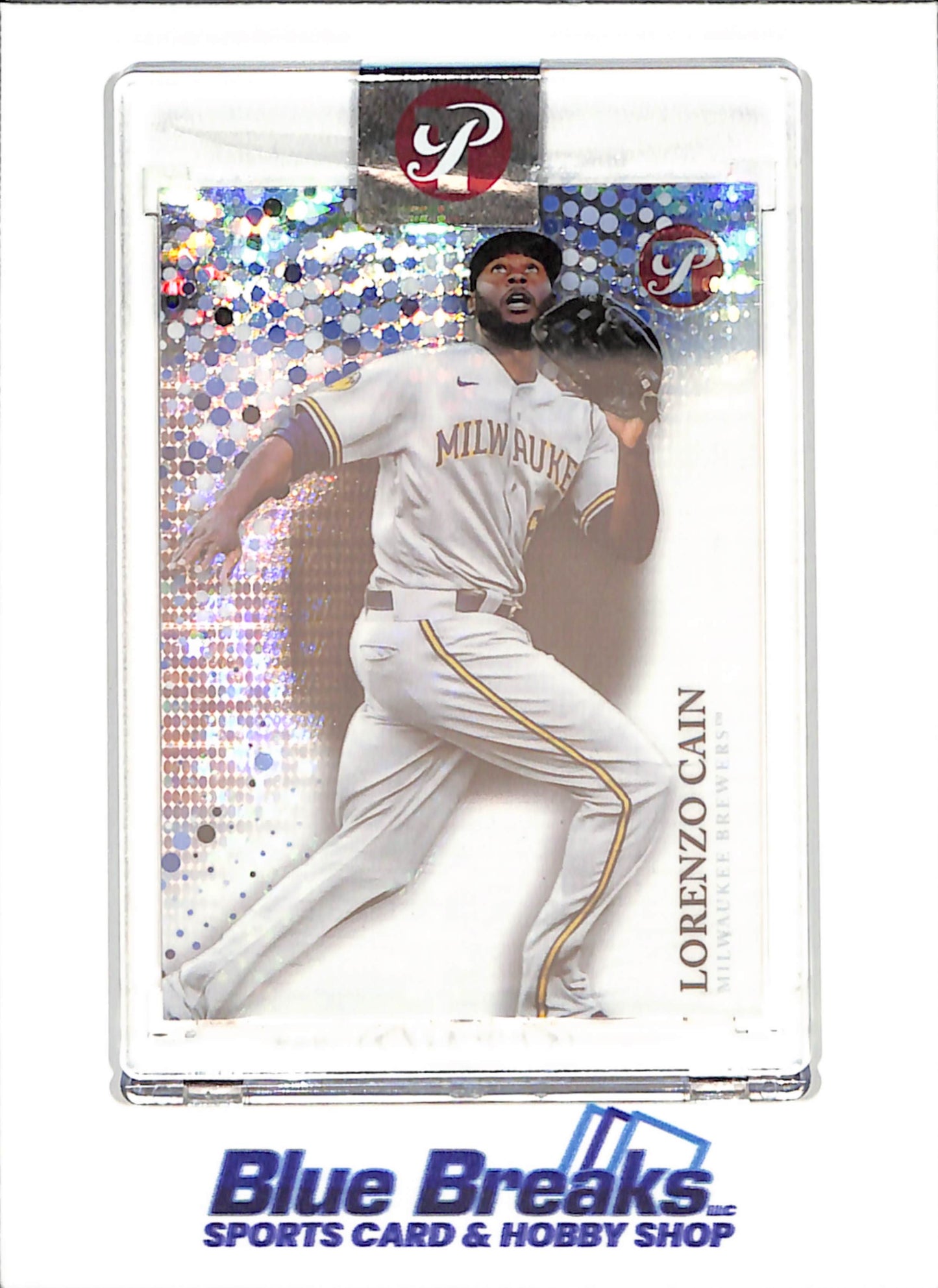 2022 Topps Pristine - Lorenzo Cain - Pristine Pulsar Refractor - Milwaukee Brewers - Baseball - #74