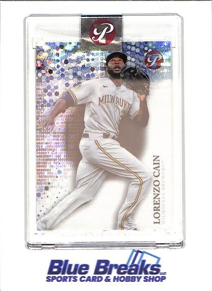 2022 Topps Pristine - Lorenzo Cain - Pristine Pulsar Refractor - Milwaukee Brewers - Baseball - #74
